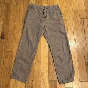 H&M | Tan Linen pants | drawstring | elastic waist | size XS